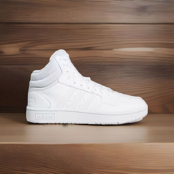 New Size 8 Women’s adidas Hoops 3.0 Mid White Dash Grey Classic shoes Basketball - Picture 1 of 6